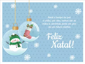 Cartão de Natal com Boneco de Neve para Editar Online
