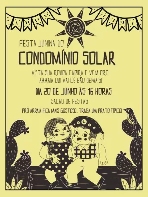 Invitación de Festa Junina – Estático – Gley Leobas