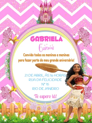 Invitación de cumpleaños Princesas – Estático – Pedro Henrique