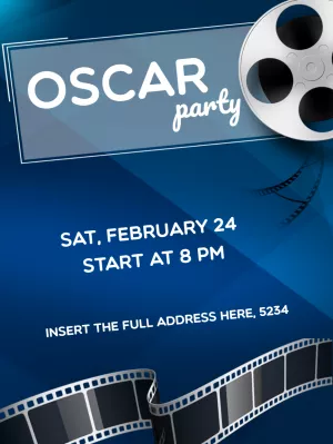 Oscar Themed Party Invitation to Edit Online
