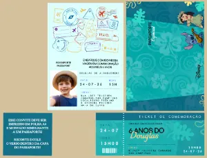 Invitación de cumpleaños Stitch – Estático – Tay