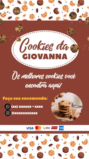 Cartão de Visita de Cookies e Doces para Editar Online