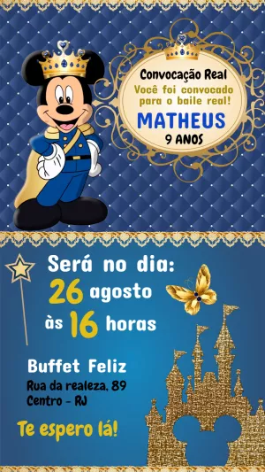 Mickey Mouse Birthday Invitation – Static – Felicity Artes