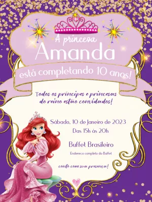 Invitación de cumpleaños Princesas – Estático – Jonathan Fiuza