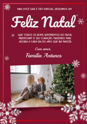 Cartão de Natal com Foto Personalizada para Editar Online