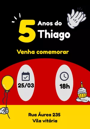 Convite de Aniversário Mickey Mouse para Editar Online