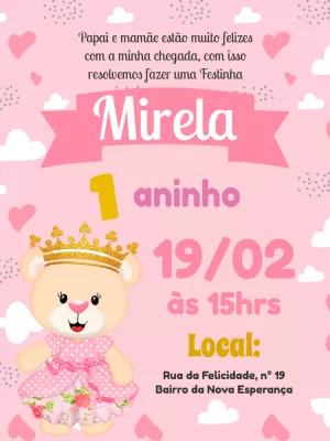 Invitación de cumpleaños Princesas – Estático – Pedro Henrique