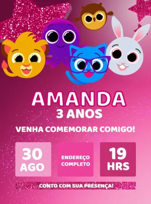 Invitación de cumpleaños Bolofofos – Estático – Jonathan Fiuza