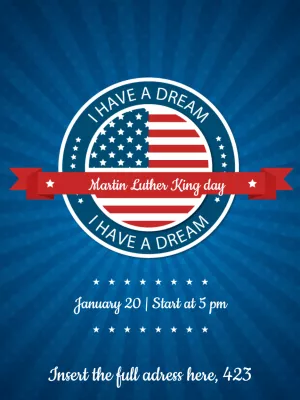 Martin Luther King Day Commemorative Poster to Edit Online