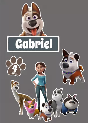 Topo de Bolo Encrencão com Personagens para Editar Online