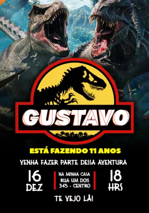Invitación de cumpleaños Dinosaurio – Estático – Jotta