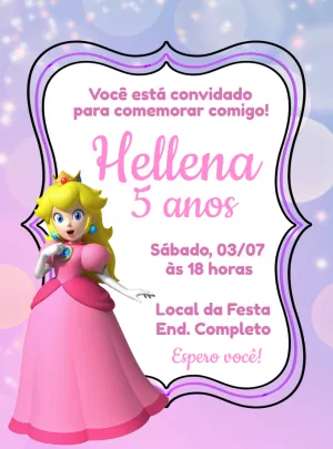 Invitación de cumpleaños Princesas – Estático – Decore Arte