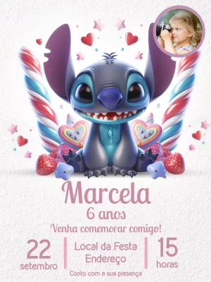 Stitch Birthday Invitation – Static – Pedro Henrique