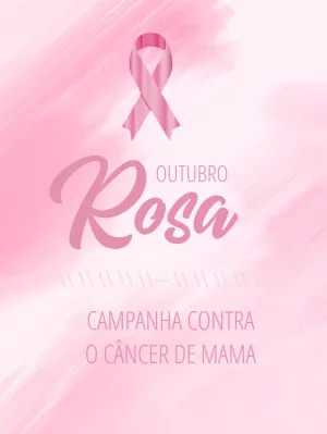 Post Editável Outubro Rosa para Campanha de Conscientização
