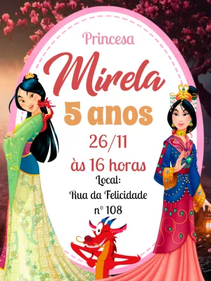 Invitación de cumpleaños Princesas – Estático – Pedro Henrique