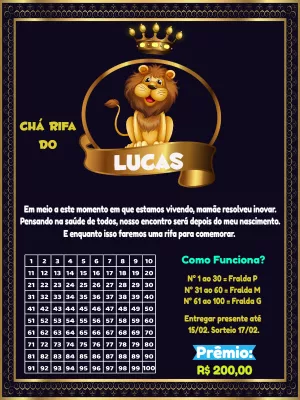 Babyparty-Tombola – Statisch – Pedro Henrique