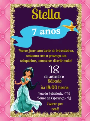 Invitación de cumpleaños Princesas – Estático – Pedro Henrique
