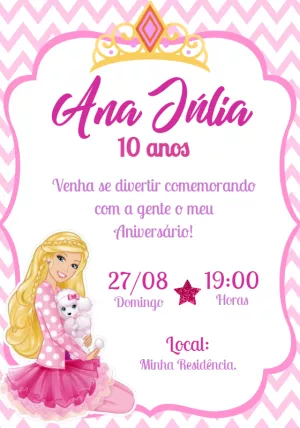 Invito di compleanno Principesse – Statico – Erica Designer
