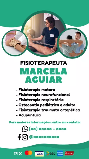 Cartão de Visita Fisioterapia Profissional para Editar Online