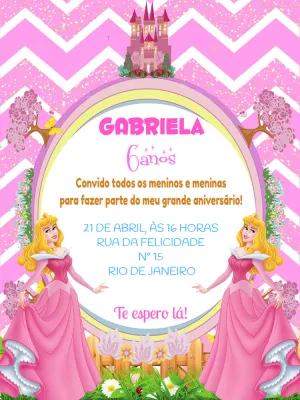 Invitación de cumpleaños Princesas – Estático – Pedro Henrique