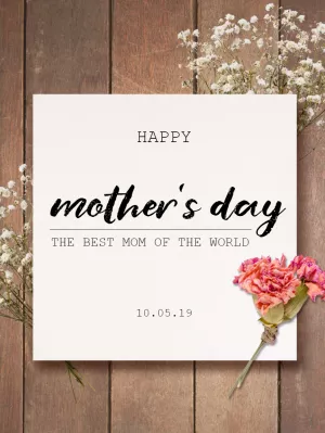 Rustic Floral Mother's Day Post Template to Edit Online