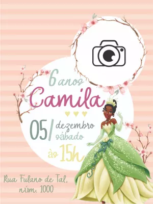 Invitación de cumpleaños Princesas – Estático – Amora Arte e Design