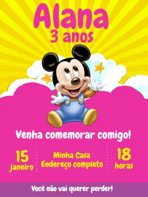 Mickey Mouse Birthday Invitation – Static – Jonathan Fiuza