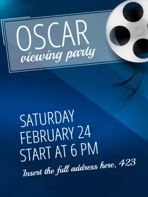 Oscar Viewing Party Invitation Template to Edit Online