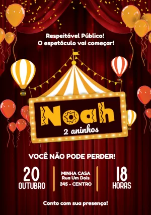 Circus Birthday Invitation – Static – Jotta