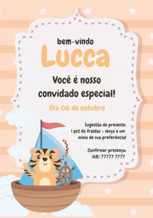 Invito baby shower – Statico – Tay