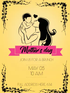 Elegant Mother's Day Brunch Invitation to Customize Online