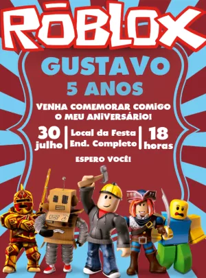 Invito di compleanno Roblox – Statico – Decore Arte