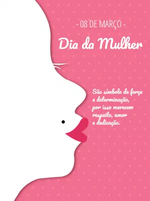 Post Dia da Mulher com Homenagem para Editar Online