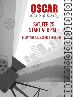 Oscar Viewing Party Invitation Template to Edit Online