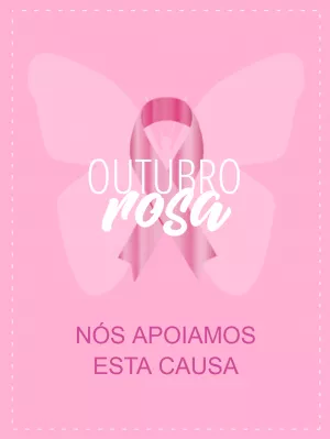 Post Editável Outubro Rosa para Apoiar a Causa