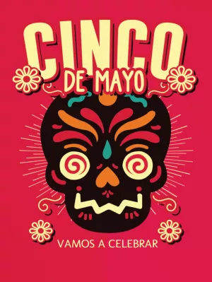 Post de Cinco de Mayo com Caveira Mexicana para Editar Online
