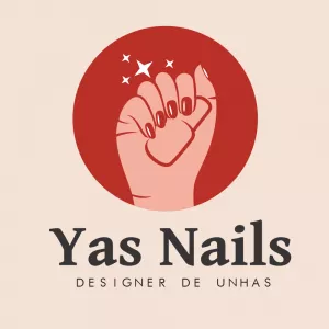 Logo Manicure Profissional com Mão e Brilhos para Editar