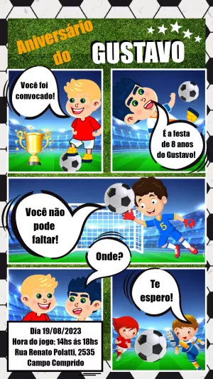 Soccer Birthday Invitation – Static – Heliene Designer