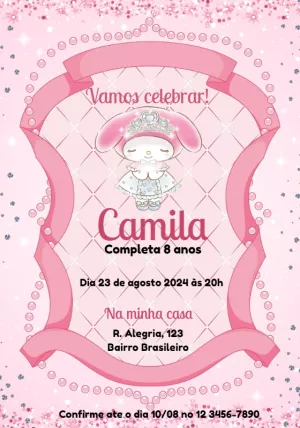 Invito di compleanno Principesse – Statico – Julia B