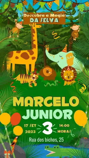 Safari Birthday Invitation – Static – Ariane