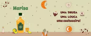 Arte para Caneca Deusa Louca e Cachaceira para Editar Online
