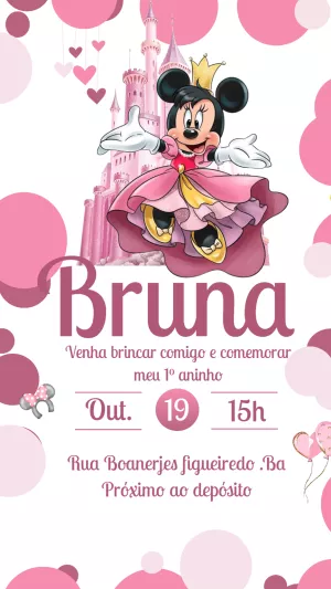 Invitación de cumpleaños Princesas – Estático – Gisele