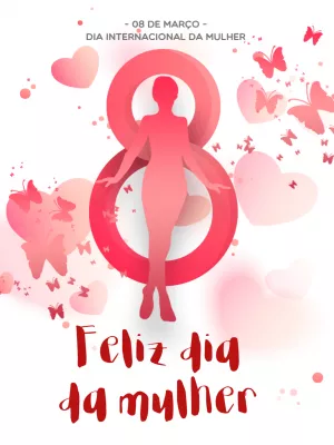 Cartão Dia da Mulher Delicado para Editar Online e Enviar