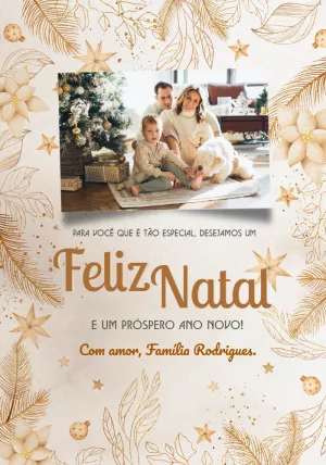 Cartão de Natal com Foto Elegante para Editar Online