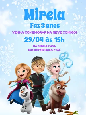 Frozen Birthday Invitation – Static – Pedro Henrique