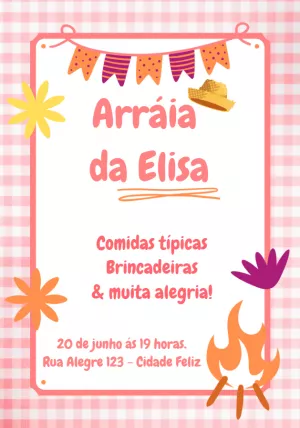 Invitación de Festa Junina – Estático – Alice Capistrano Roussenq