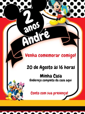 Mickey Mouse Birthday Invitation – Static – Jonathan Fiuza