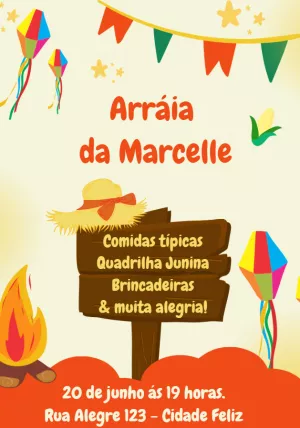 Invitación de Festa Junina – Estático – Alice Capistrano Roussenq