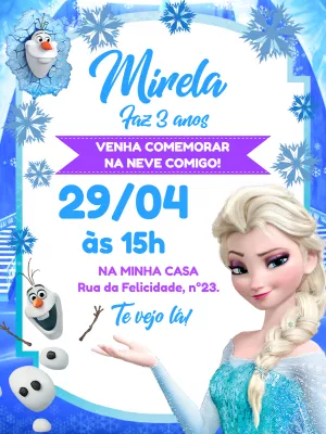 Frozen Birthday Invitation – Static – Pedro Henrique