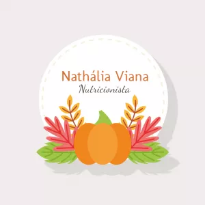 Logo Nutricionista Editável com Abóbora para Baixar